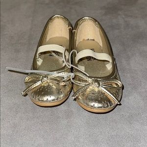 Harper and Canyon gold ballet flats